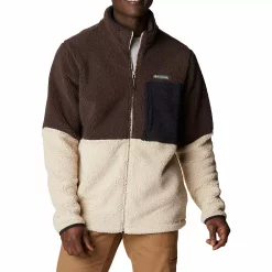 Men's Columbia Mountainside Heavyweight Fleece Zip-Front Jacket -Outdoor Clothing Sales 4217516 Cordovan Ancient Foss