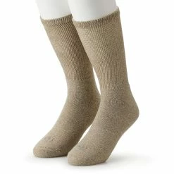 Men's Doctor's Choice 2-pack Diabetic Cushioned Crew Socks - Extended Size -Outdoor Clothing Sales 4223346 Tan