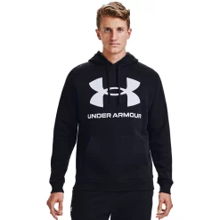 Big & Tall Under Armour Rival Fleece Big Logo Hoodie -Outdoor Clothing Sales 4232516 001 Black