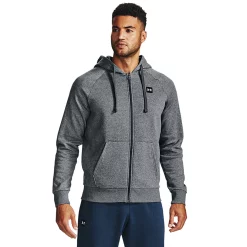 Men's Under Armour Rival Fleece Full-Zip Hoodie -Outdoor Clothing Sales 4265910 Pitch Gray Light