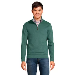 Men's Lands' End Bedford Regular-Fit Ribbed Quarter-Zip Pullover Sweater 22 Men's Lands' End Bedford Regular-Fit Ribbed Quarter-Zip Pullover Sweater -Outdoor Clothing Sales 4422815 Deep Green Heather