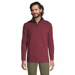 Men's Lands' End Bedford Regular-Fit Ribbed Quarter-Zip Pullover Sweater 18 Men's Lands' End Bedford Regular-Fit Ribbed Quarter-Zip Pullover Sweater -Outdoor Clothing Sales 4422815 Rich Burgundy