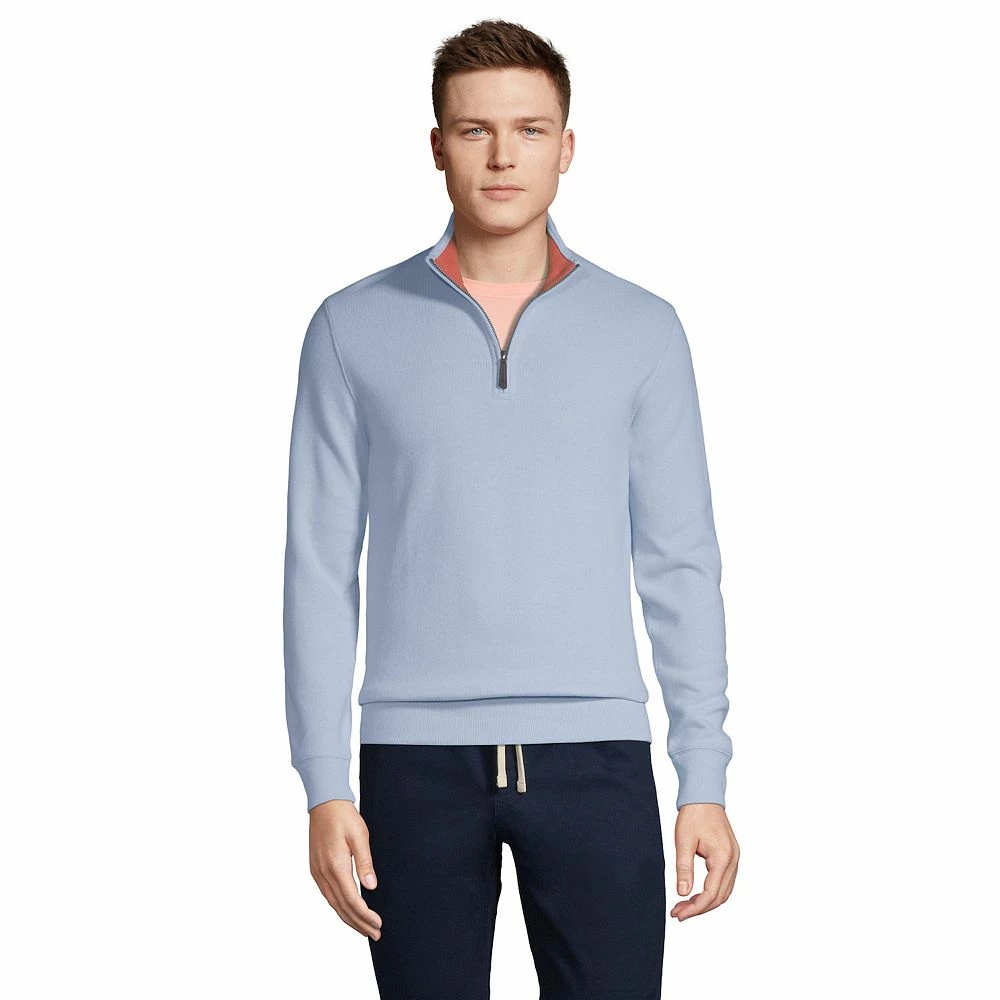 Men's Lands' End Bedford Regular-Fit Ribbed Quarter-Zip Pullover Sweater 6 Men's Lands' End Bedford Regular-Fit Ribbed Quarter-Zip Pullover Sweater - Image 4
