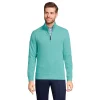 Men's Lands' End Bedford Regular-Fit Ribbed Quarter-Zip Pullover Sweater -Outdoor Clothing Sales 4422815 Teal Shadow Heather