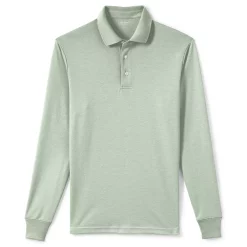 Men's Lands' End Soft Supima Polo -Outdoor Clothing Sales 4423098 Green Lily