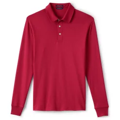 Men's Lands' End Soft Supima Polo -Outdoor Clothing Sales 4423098 Rich Red