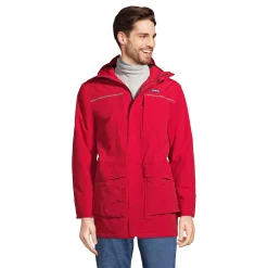 Men's Lands' End Waterproof Squall Parka -Outdoor Clothing Sales 4432427 Rich Red