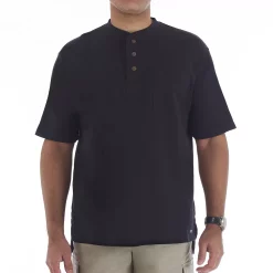 Men's Smith's Workwear Mini-Thermal Henley -Outdoor Clothing Sales 4483287 Black