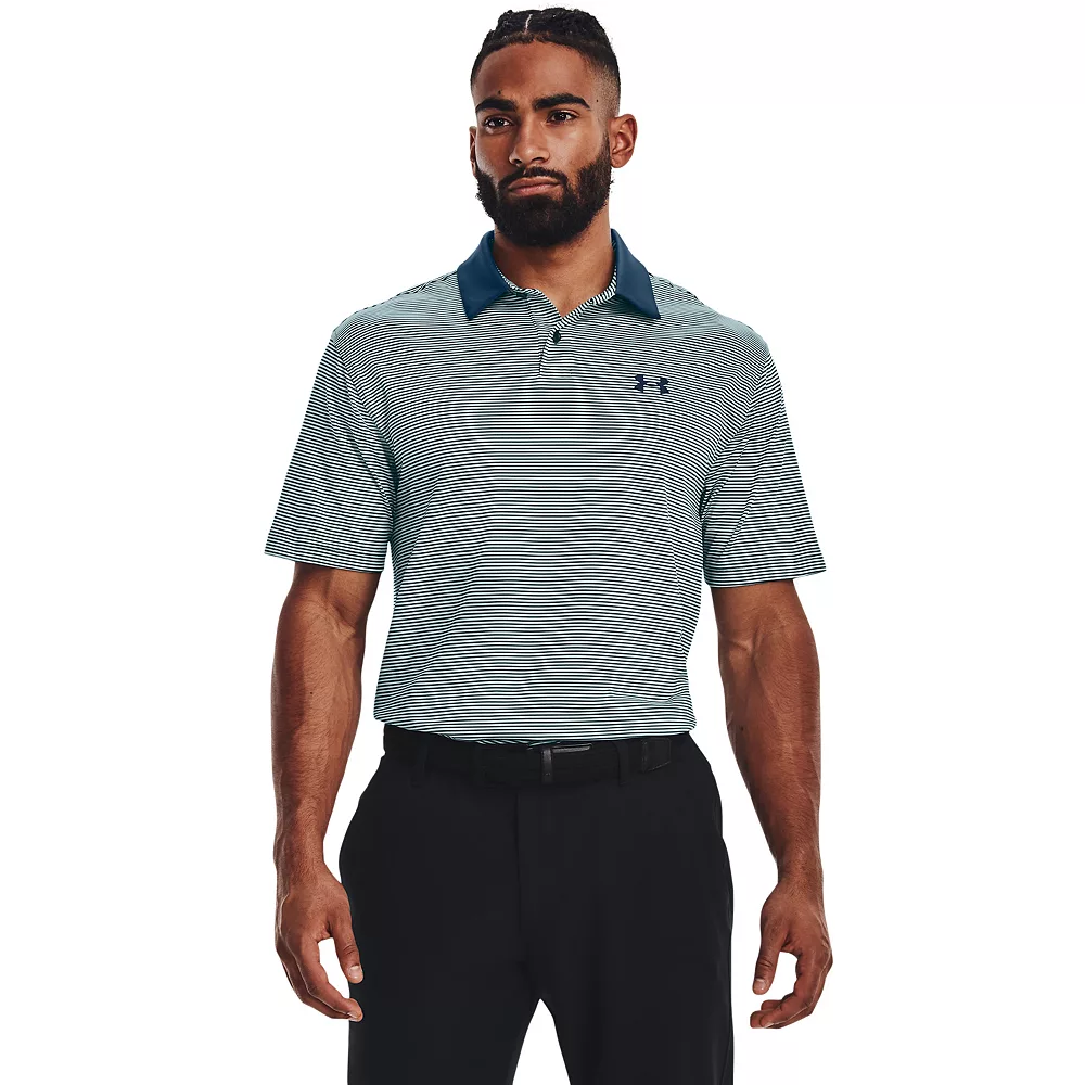 Men's Under Armour Striped Classic-Fit Performance Golf Polo 7 Men's Under Armour Striped Classic-Fit Performance Golf Polo - Image 5