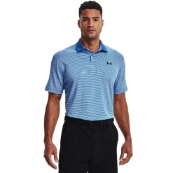 Men's Under Armour Striped Classic-Fit Performance Golf Polo 21 Men's Under Armour Striped Classic-Fit Performance Golf Polo -Outdoor Clothing Sales 4526407 Victory Blue