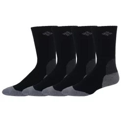 Men's Columbia 4-pack Wool-Blend Socks 10 Men's Columbia 4-pack Wool-Blend Socks -Outdoor Clothing Sales 4535211 Black Solid