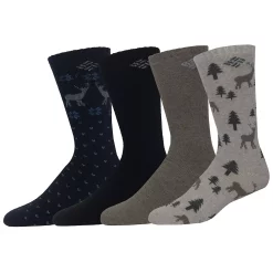 Men's Columbia 4-pack Wool-Blend Socks 8 Men's Columbia 4-pack Wool-Blend Socks -Outdoor Clothing Sales 4535211 Blue Deer