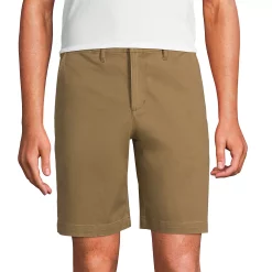 Men's Lands' End 9-inch Comfort-Waist Comfort-First Knockabout Chino Shorts -Outdoor Clothing Sales 4546004 Dark Olive