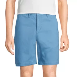 Men's Lands' End 9-inch Comfort-Waist Comfort-First Knockabout Chino Shorts -Outdoor Clothing Sales 4546004 Muted Blue
