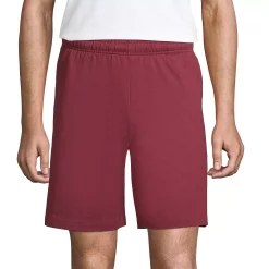 Men's Lands' End Jersey Knit Shorts -Outdoor Clothing Sales 4548871 Rich Burgundy