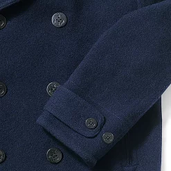 Men's Lands' End Wool-Blend Double-Breasted Peacoat -Outdoor Clothing Sales 4550758 ALT