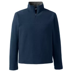 Men's Lands' End Fleece Quarter-Zip Pullover -Outdoor Clothing Sales 4550765 Radiant Navy
