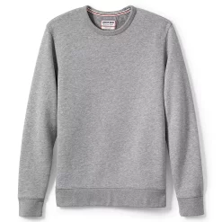 Men's Lands' End Serious Sweats Crewneck Sweatshirt -Outdoor Clothing Sales 4552006 Gray Heather