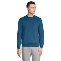 Big & Tall Lands' End Serious Sweats Crewneck Sweatshirt -Outdoor Clothing Sales 4552010 Evening Blue