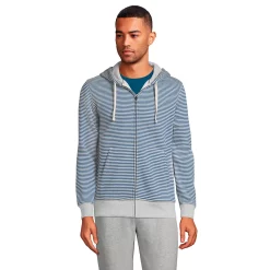 Men's Lands' End Serious Sweats Full-Zip Hoodie 22 Men's Lands' End Serious Sweats Full-Zip Hoodie -Outdoor Clothing Sales 4552013 Blue Gray Stripe