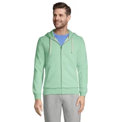 Big & Tall Lands' End Serious Sweats Full-Zip Hoodie -Outdoor Clothing Sales 4552015 Cool Mint