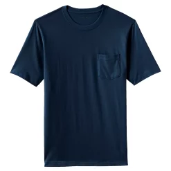 Men's Land's End Super-T Short Sleeve T-Shirt with Pocket -Outdoor Clothing Sales 4553947 Radiant Navy