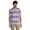 Men's Lands' End Super-T Striped Tee -Outdoor Clothing Sales 4553951 Blue Peach Stripe