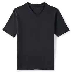 Men's Lands' End Super-T V-Neck Tee -Outdoor Clothing Sales 4553954 Black
