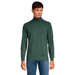 Big & Tall Lands' End Super-T Turtleneck -Outdoor Clothing Sales 4555566 Deep Woodland Green
