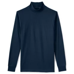 Big & Tall Lands' End Super Mock Turtleneck -Outdoor Clothing Sales 4555571 Radiant Navy