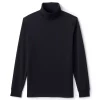 Men's Lands' End Super Soft Supima Turtleneck -Outdoor Clothing Sales 4555798 Black