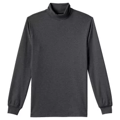 Men's Lands' End Super Soft Supima Turtleneck -Outdoor Clothing Sales 4555798 Dark Charcoal Heather