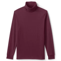 Men's Lands' End Super Soft Supima Turtleneck -Outdoor Clothing Sales 4555798 Rich Burgundy