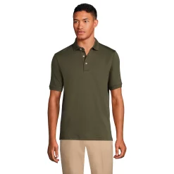 Big & Tall Lands' End Super Soft Supima Polo -Outdoor Clothing Sales 4560901 Forest Moss