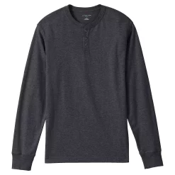 Men's Lands' End Super-T Henley 13 Men's Lands' End Super-T Henley -Outdoor Clothing Sales 4561322 Dark Charcoal Heather