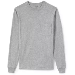 Men's Lands' End Super-T Henley 16 Men's Lands' End Super-T Henley -Outdoor Clothing Sales 4561322 Gray Heather
