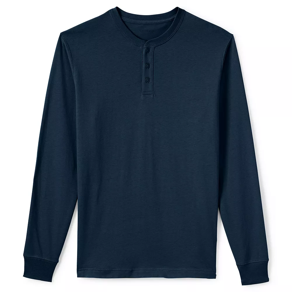 Men's Lands' End Super-T Henley 3 Men's Lands' End Super-T Henley