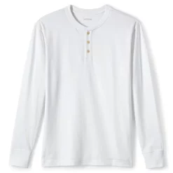 Men's Lands' End Super-T Henley 15 Men's Lands' End Super-T Henley -Outdoor Clothing Sales 4561322 White