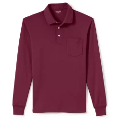 Men's Lands' End Classic-Fit Super Soft Supima Pocket Polo -Outdoor Clothing Sales 4561437 Rich Burgundy