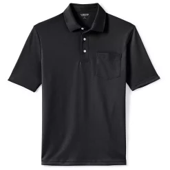 Men's Lands' End Super Soft Supima Pocket Polo -Outdoor Clothing Sales 4561620 Black