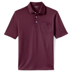 Men's Lands' End Super Soft Supima Pocket Polo -Outdoor Clothing Sales 4561620 Rich Burgundy