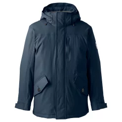Men's Lands' End Waterproof Squall Stadium Long Coat -Outdoor Clothing Sales 4562000 Radiant Navy