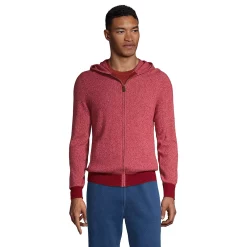 Men's Lands' End Cashmere Full-Zip Sweater Hoodie -Outdoor Clothing Sales 4562866 Soft Mojave Rose