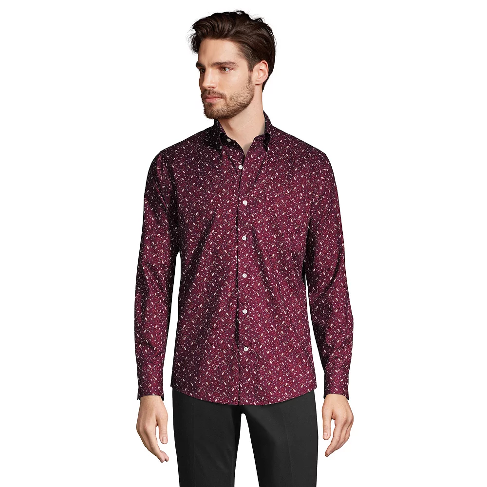 Men's Lands' End Traditional-Fit No-Iron Twill Button-Down Shirt 4 Men's Lands' End Traditional-Fit No-Iron Twill Button-Down Shirt - Image 2
