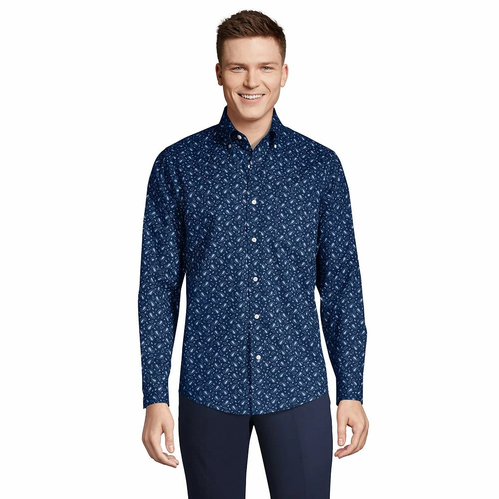 Men's Lands' End Traditional-Fit No-Iron Twill Button-Down Shirt 3 Men's Lands' End Traditional-Fit No-Iron Twill Button-Down Shirt