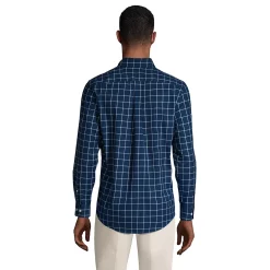Big & Tall Lands' End Traditional-Fit No-Iron Twill Button-Down Shirt -Outdoor Clothing Sales 4563309 ALT