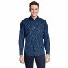 Big & Tall Lands' End Traditional-Fit No-Iron Twill Button-Down Shirt -Outdoor Clothing Sales 4563309 Navy Geo Paisley