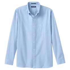 Men's Lands' End Button-Down Sail Rigger Oxford Button-Down Shirt -Outdoor Clothing Sales 4563318 Blue