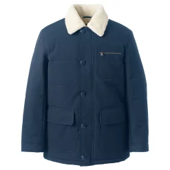 Men's Lands' End Sherpa Lined Barn Coat -Outdoor Clothing Sales 4614977 Radiant Navy