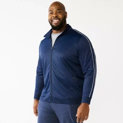 Big & Tall Tek Gear® Tricot Full-Zip Jacket -Outdoor Clothing Sales 4645998 Blue White
